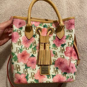 Dooney & Bourke pink floral crossbody bucket-bag